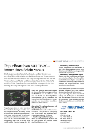 PaperBoard von MULTIVAC – immer einen Schritt voraus